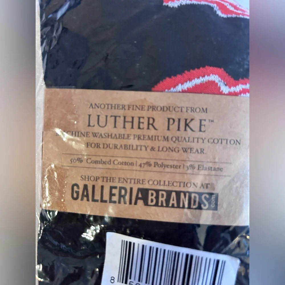 LUTHER PIKE Seattle Men's Novelty Crew Socks Size 8-13